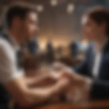 Visual representation of partnership advantages and challenges