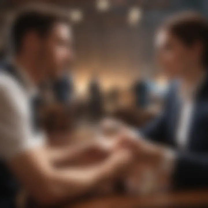 Visual representation of partnership advantages and challenges