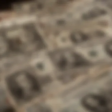 An assortment of banknotes from various historical periods.