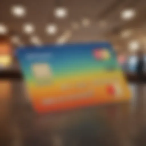 Illustration of a credit card with a department store logo