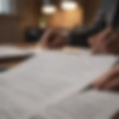 Efficient Document Review Business professional reviewing documents
