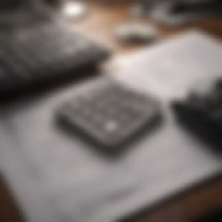 Calculator with tax forms